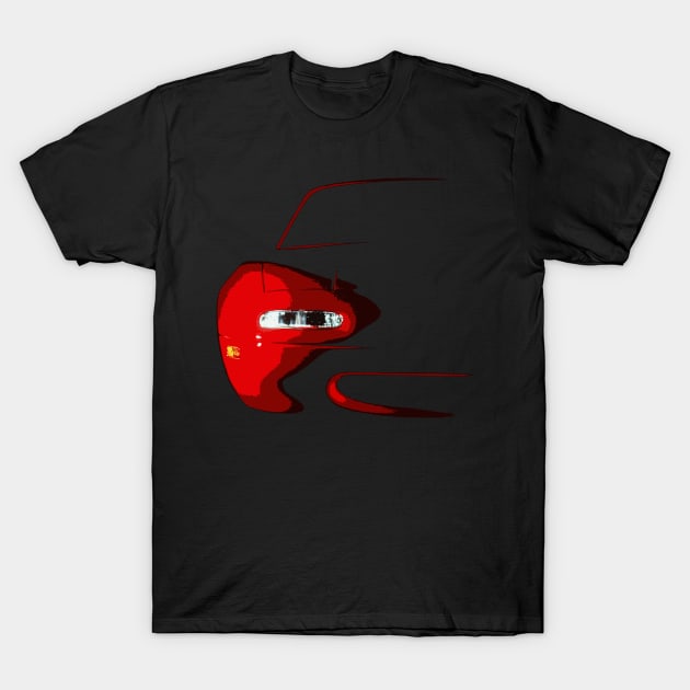 Miata MX-5 I NA Front Body RED T-Shirt by CharlieCreator